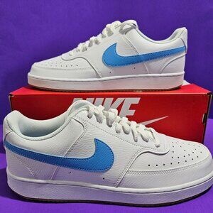 NEW Men's Nike Shoes Size 11 Court Vision LO Athletic White Blue HJ9105 100